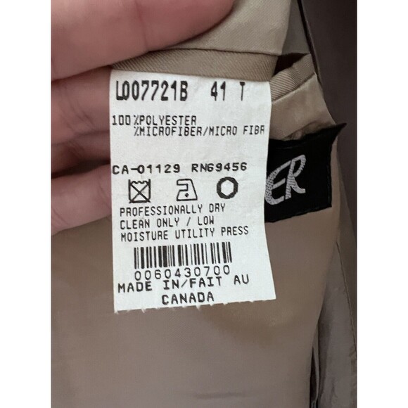 Kasper Men's Blazer 41 Tall Camel 3 Button Sport Coat Microfiber - Picture 3 of 6